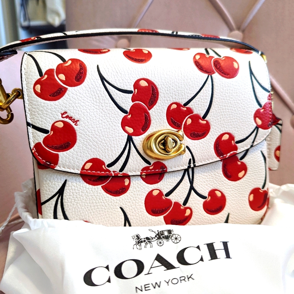 Coach Cassie 19 Chalk with Cherry Print